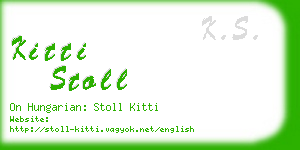 kitti stoll business card